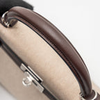 Hermes Kelly 25 Canvas/Swift Moka SHW