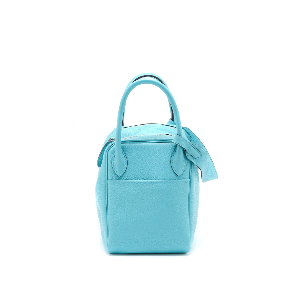 Hermes Lindy 30 Clemence 3Z Blue Saint Cyr SHW
