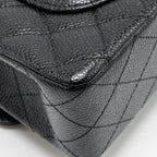 CHANEL SMALL CLASSIC DOUBLE FLAP BAG CAVIAR BLACK GHW (MICROCHIP)