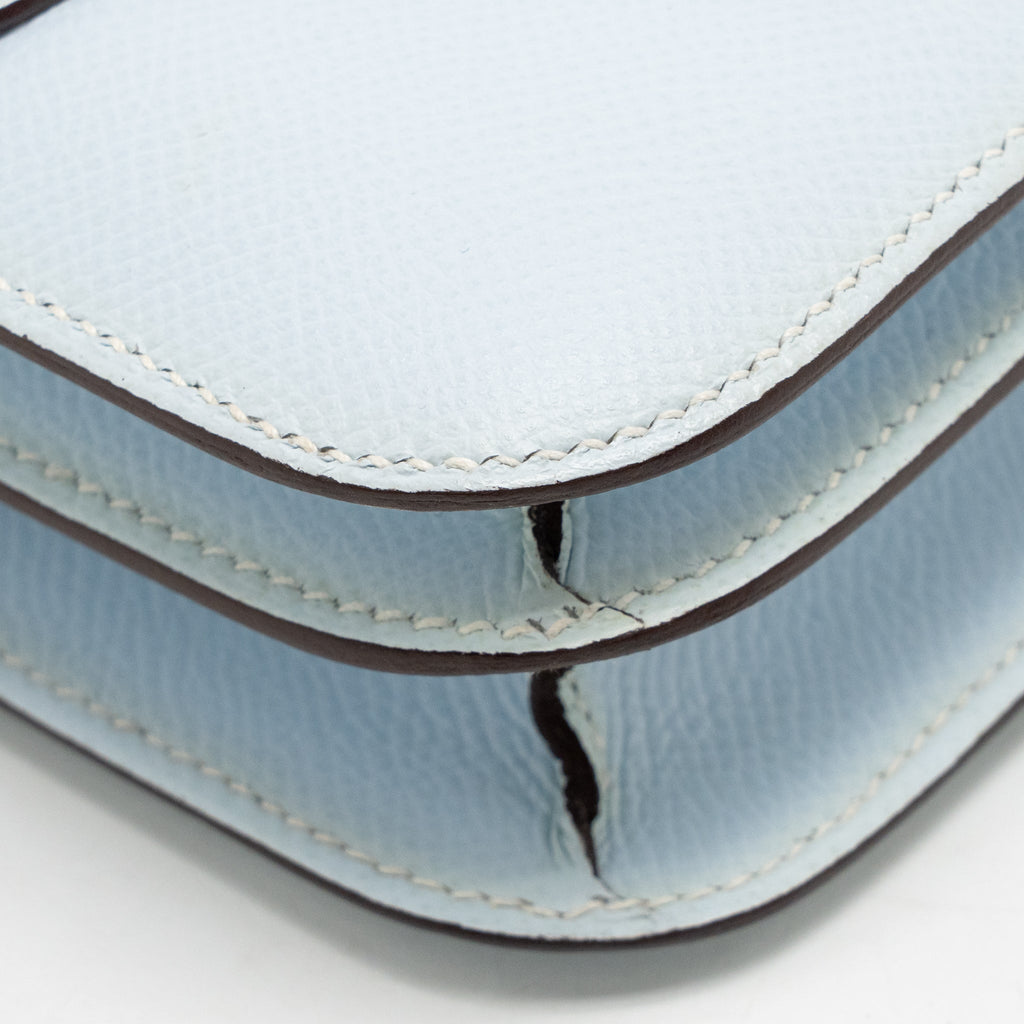 Hermes Mini Constance Epsom Blue Brume SHW