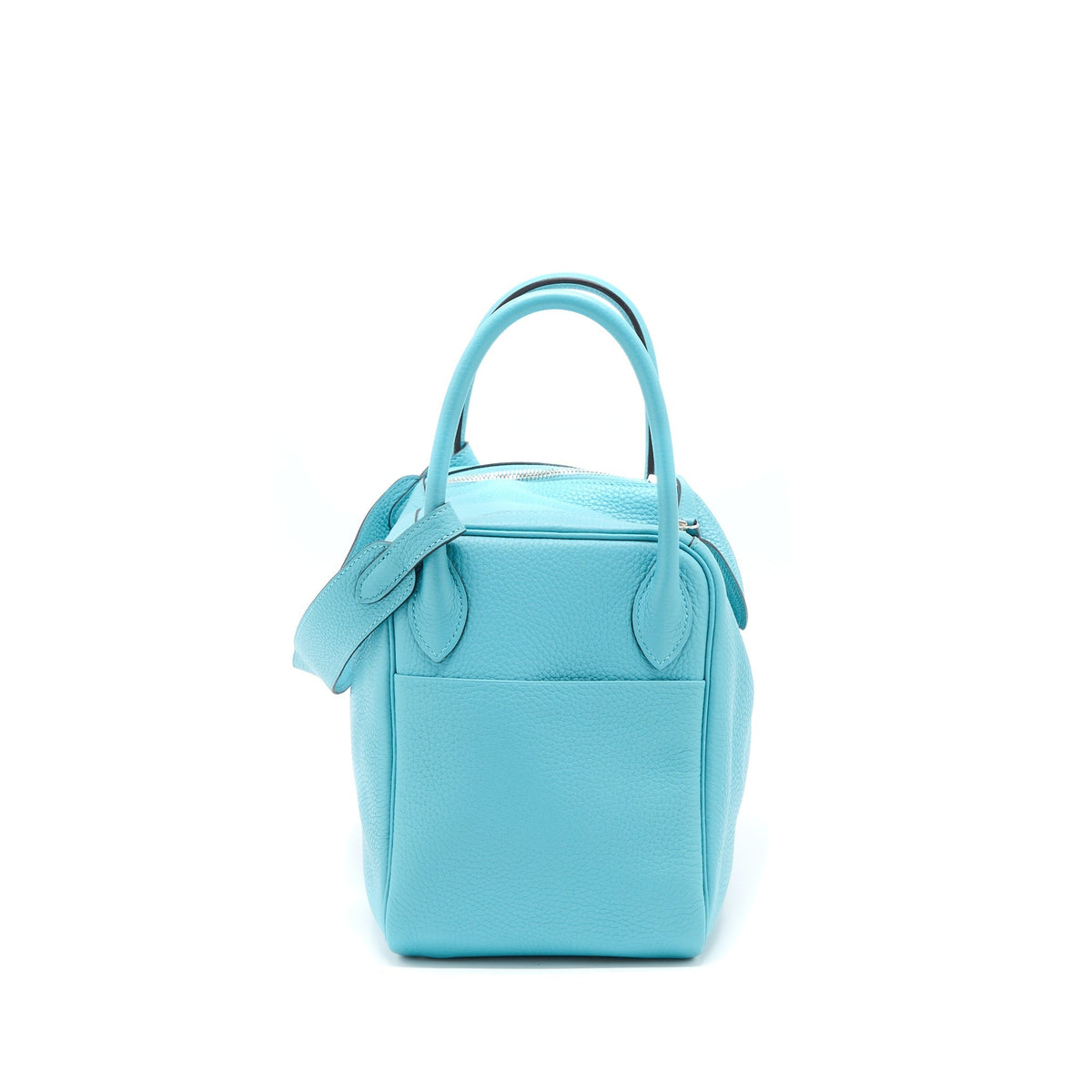 Hermes Lindy 30 Clemence 3Z Blue Saint Cyr SHW