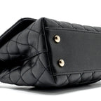 CHANEL SMALL COCO HANDLE CAVIAR BLACK LGHW (MICROCHIP)