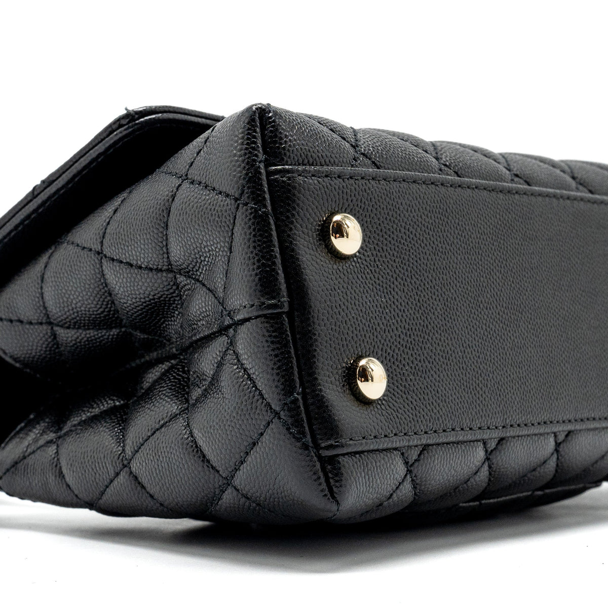 CHANEL SMALL COCO HANDLE CAVIAR BLACK LGHW (MICROCHIP)