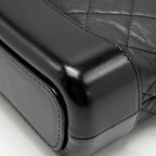 CHANEL SMALL GABRIELLE HOBO BAG AGED CALFSKIN BLACK MULTICOLOUR HARDWARE (MICROCHIP)