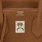 HERMES BIRKIN 25 OFFICER TOGO/SWIFT GOLD/AMBRE SHW