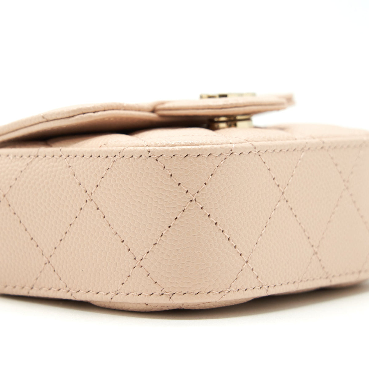 CHANEL 22C MINI FLAP VANITY CAVIAR LIGHT PINK LGHW