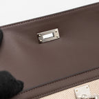 Hermes Kelly 25 Canvas/Swift Moka SHW