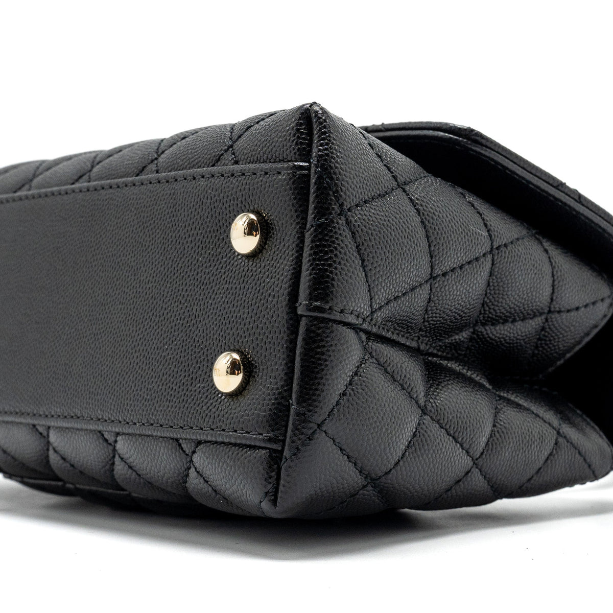 CHANEL SMALL COCO HANDLE CAVIAR BLACK LGHW (MICROCHIP)