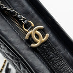 CHANEL SMALL GABRIELLE HOBO BAG AGED CALFSKIN BLACK MULTICOLOUR HARDWARE