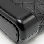 CHANEL SMALL GABRIELLE HOBO BAG AGED CALFSKIN BLACK MULTICOLOUR HARDWARE (MICROCHIP)