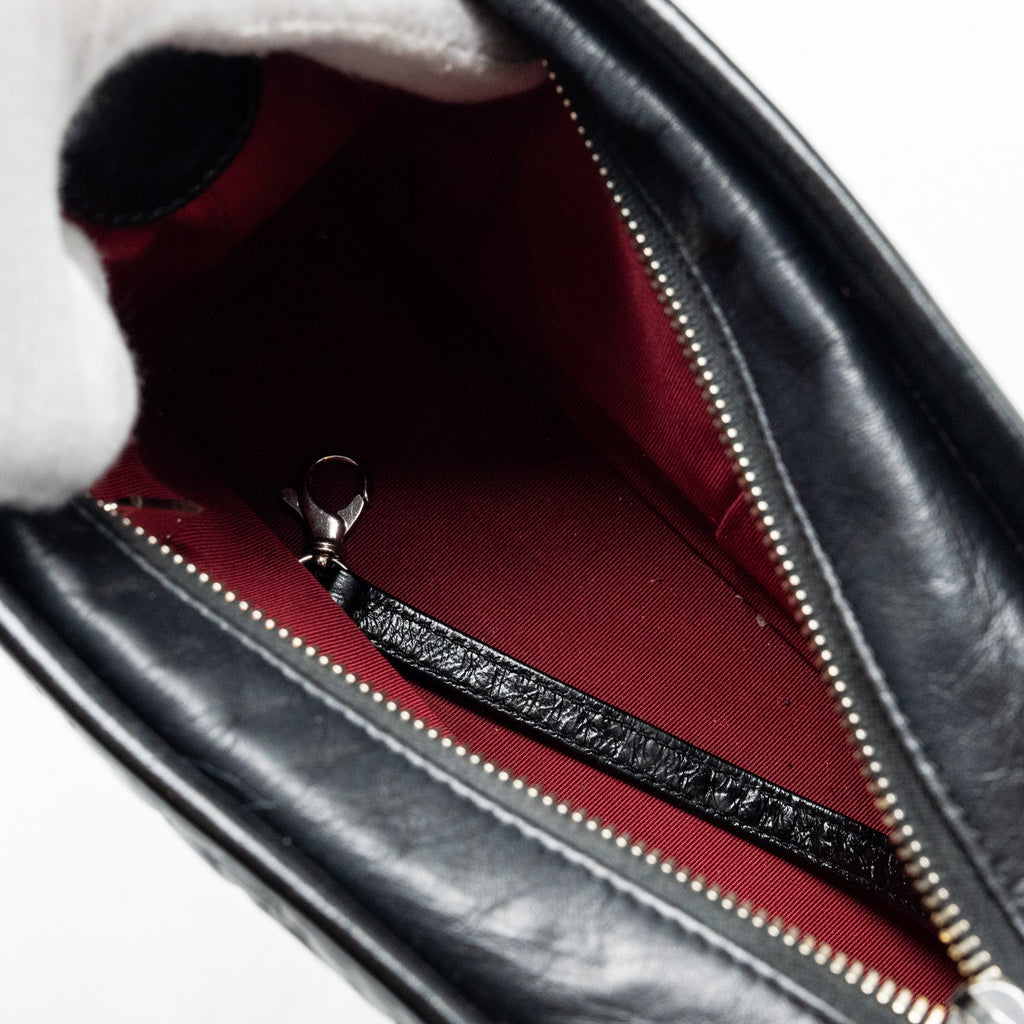 CHANEL SMALL GABRIELLE HOBO BAG AGED CALFSKIN BLACK MULTICOLOUR HARDWARE