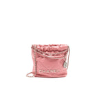 Chanel MINI 22 BAG SHINY CALFSKIN Pink SHW (Microchip)