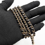 CHANEL TOP HANDLE MINI RECTANGULAR FLAP BAG LAMBSKIN BLACK LGHW (MICROCHIP)