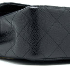 CHANEL MEDIUM CLASSIC DOUBLE FLAP BAG CAVIAR BLACK GHW