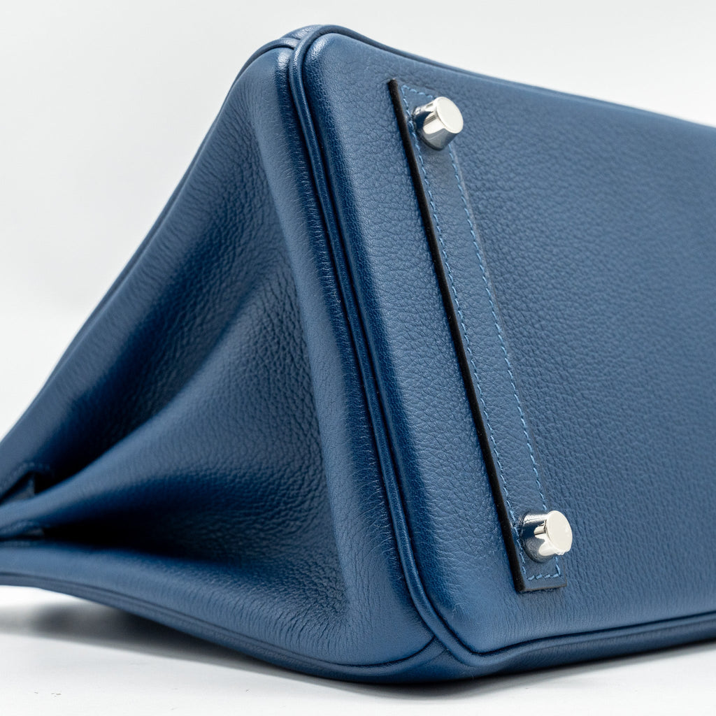 Hermes Birkin 30 Taurillon Novello S4 Deep Blue SHW