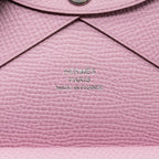 Hermes calvi duo card holder epsom leather mauve Sylvestre SHW