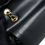CHANEL MEDIUM CLASSIC DOUBLE FLAP BAG CAVIAR BLACK GHW