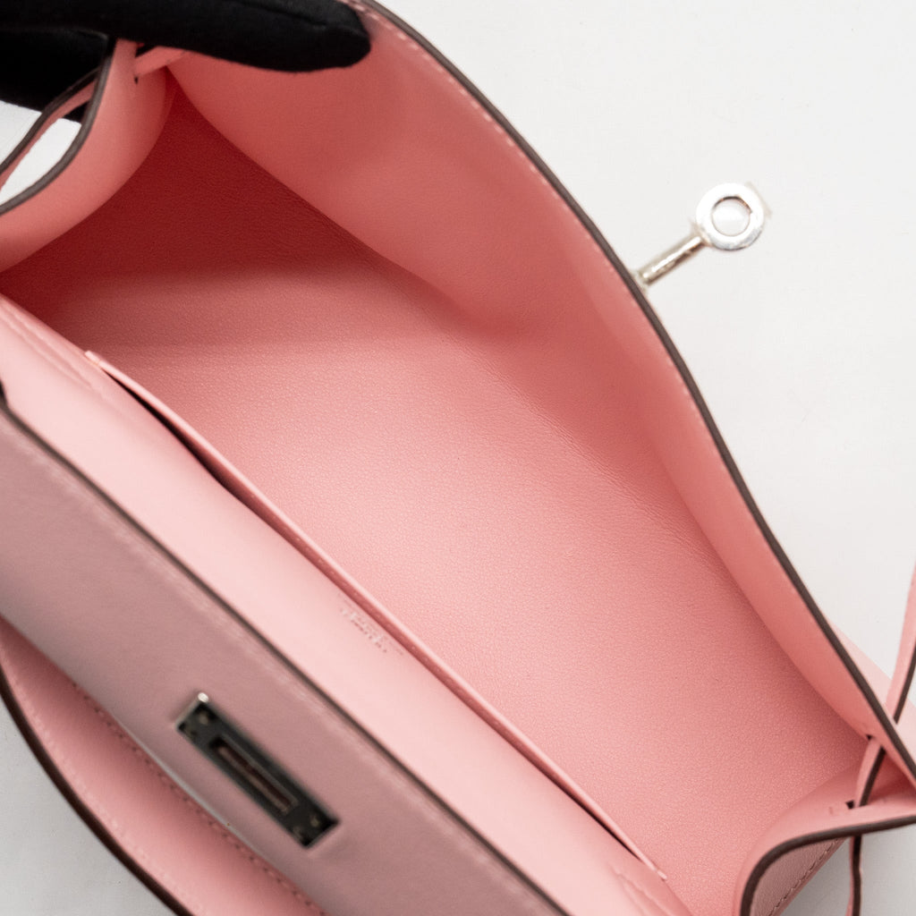 HERMES KELLY POCHETTE SWIFT ROSE SAKURA SHW