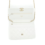 CHANEL 21C WALLET ON CHAIN LIMIT EDITION CAVIAR WHITE LGHW