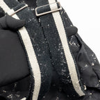 Chanel vintage old travel line backpack nylon black SHW