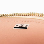 CHANEL 23K CAMELLIA TOP HANDLE LONG VANITY CASE WITH CHAIN CALFSKIN WHITE LGHW (MICROCHIP)