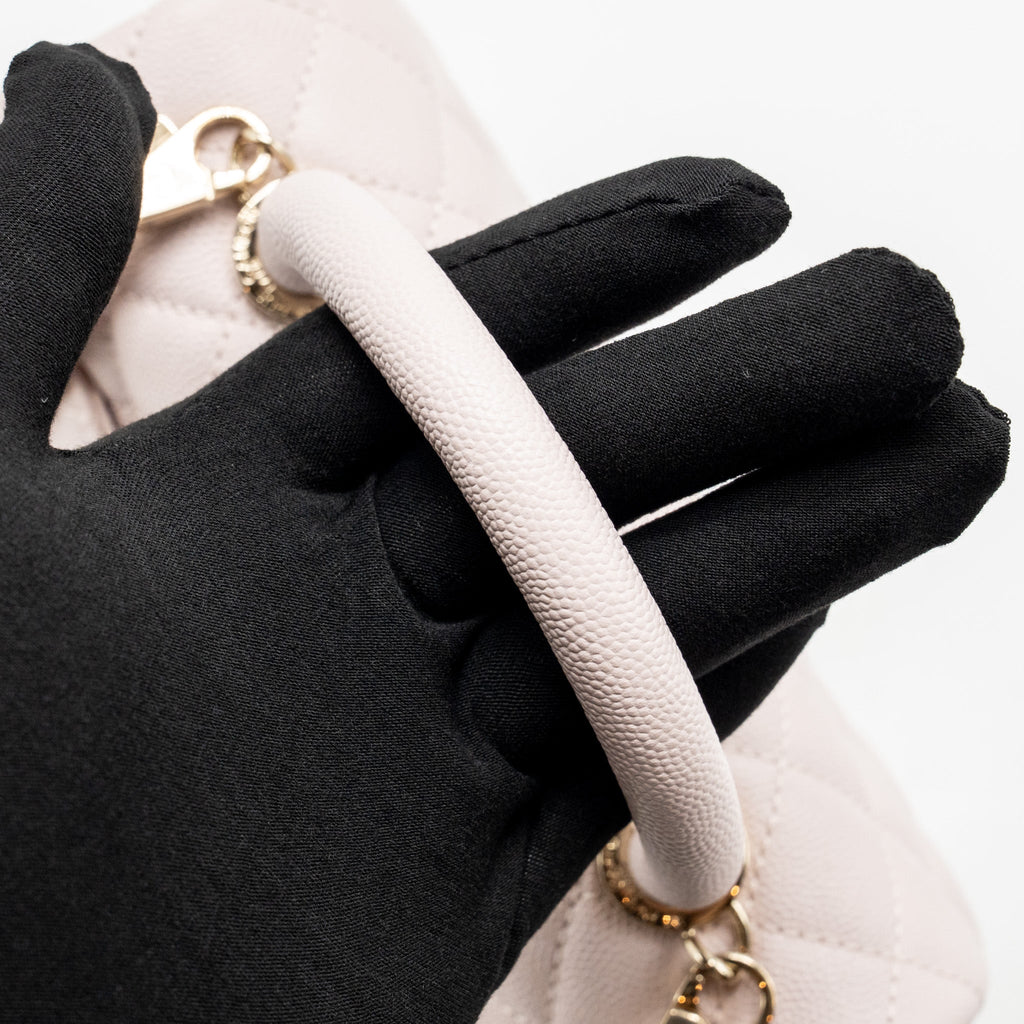 CHANEL SMALL COCO HANDLE CAVIAR LIGHT PINK LGHW