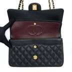 CHANEL MEDIUM CLASSIC DOUBLE FLAP BAG CAVIAR BLACK GHW