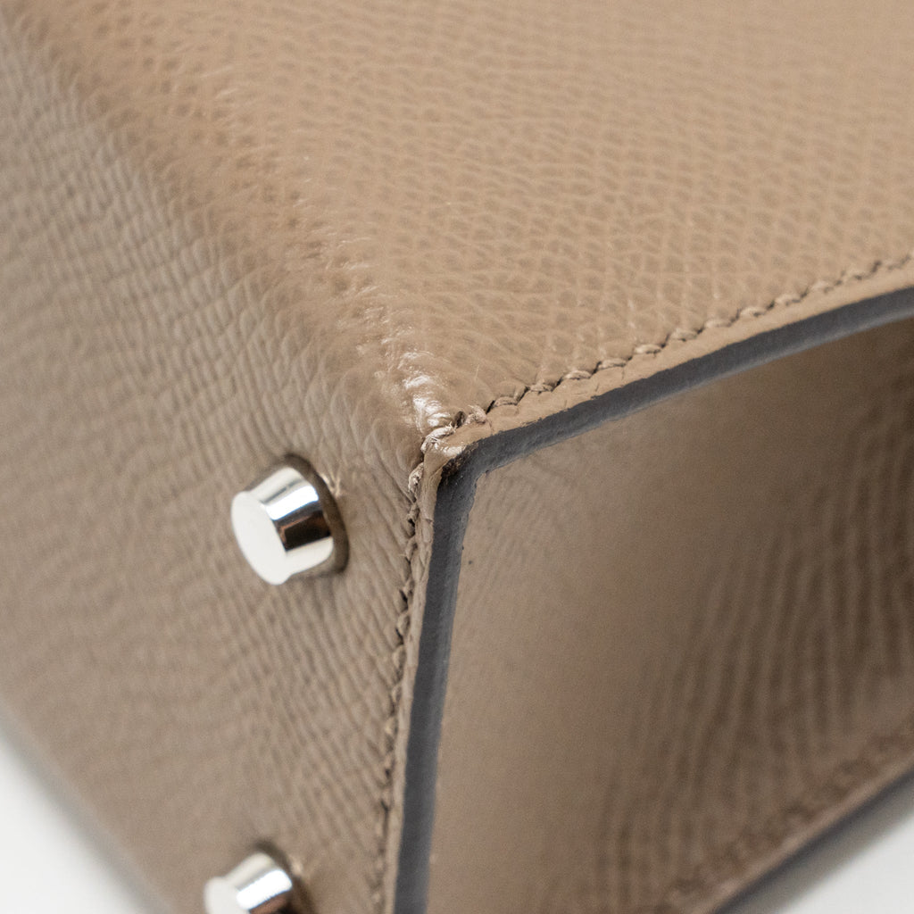 Hermes Mini Kelly II Epsom Etoupe/ Alezan/ Biscuit SHW