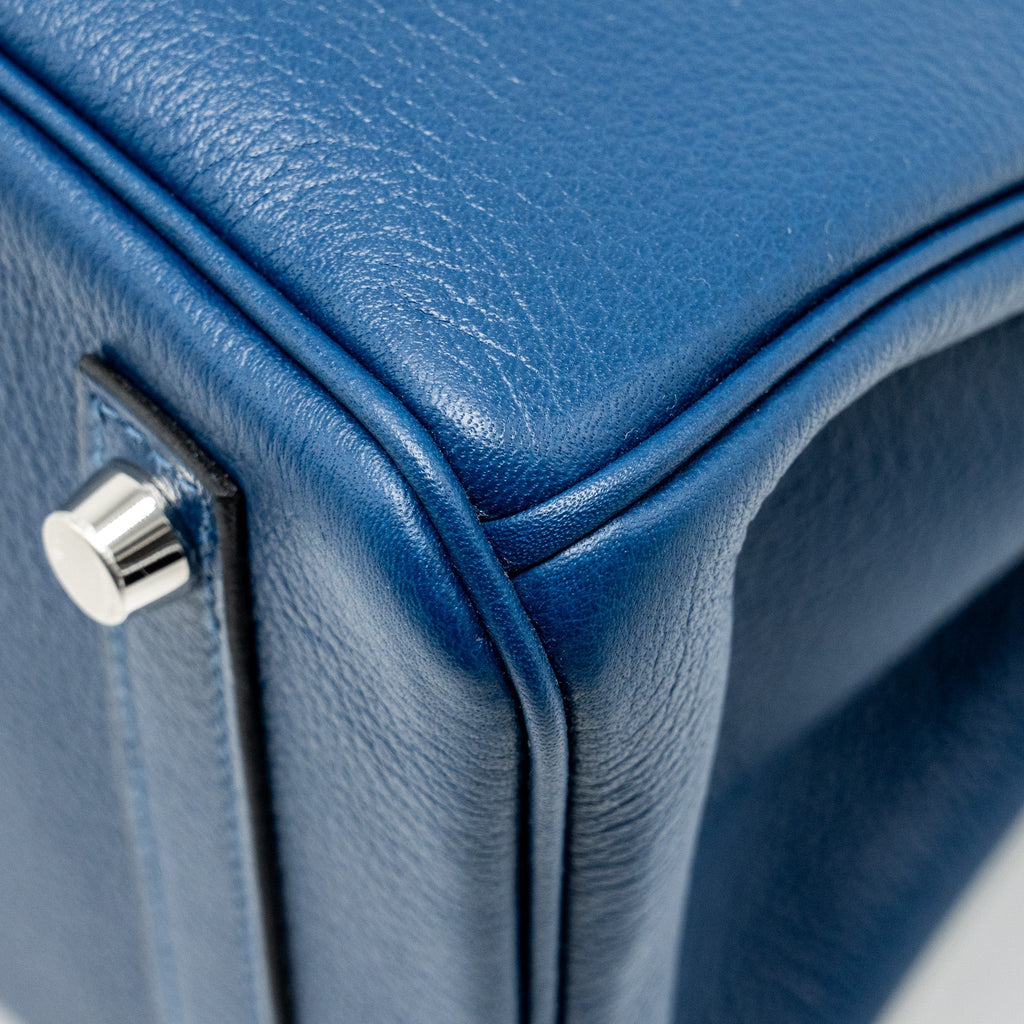 Hermes Birkin 30 Taurillon Novello S4 Deep Blue SHW