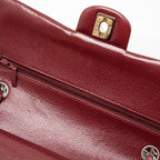 CHANEL MEDIUM CLASSIC DOUBLE FLAP BAG CAVIAR DARK RED SHW