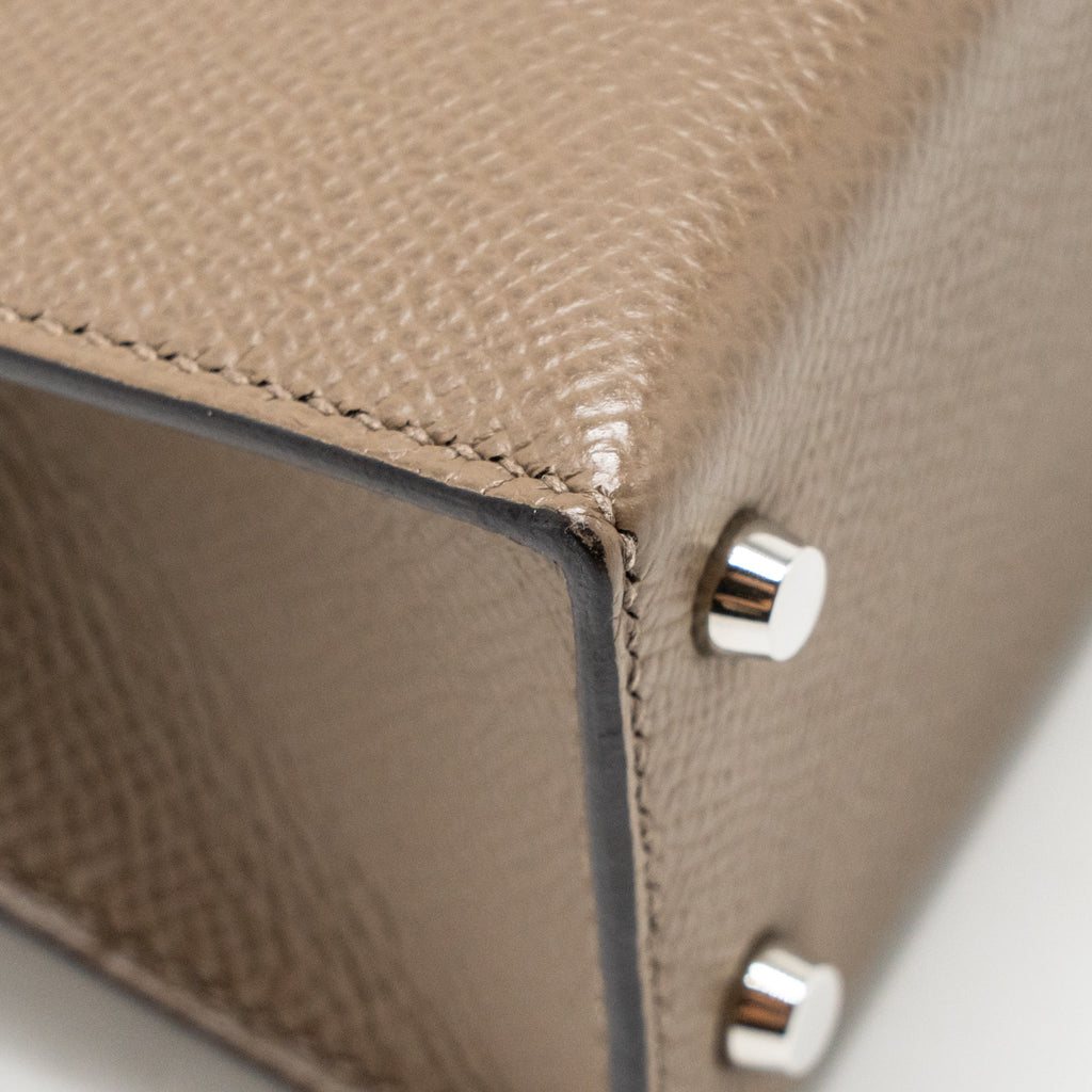 Hermes Mini Kelly II Epsom Etoupe/ Alezan/ Biscuit SHW