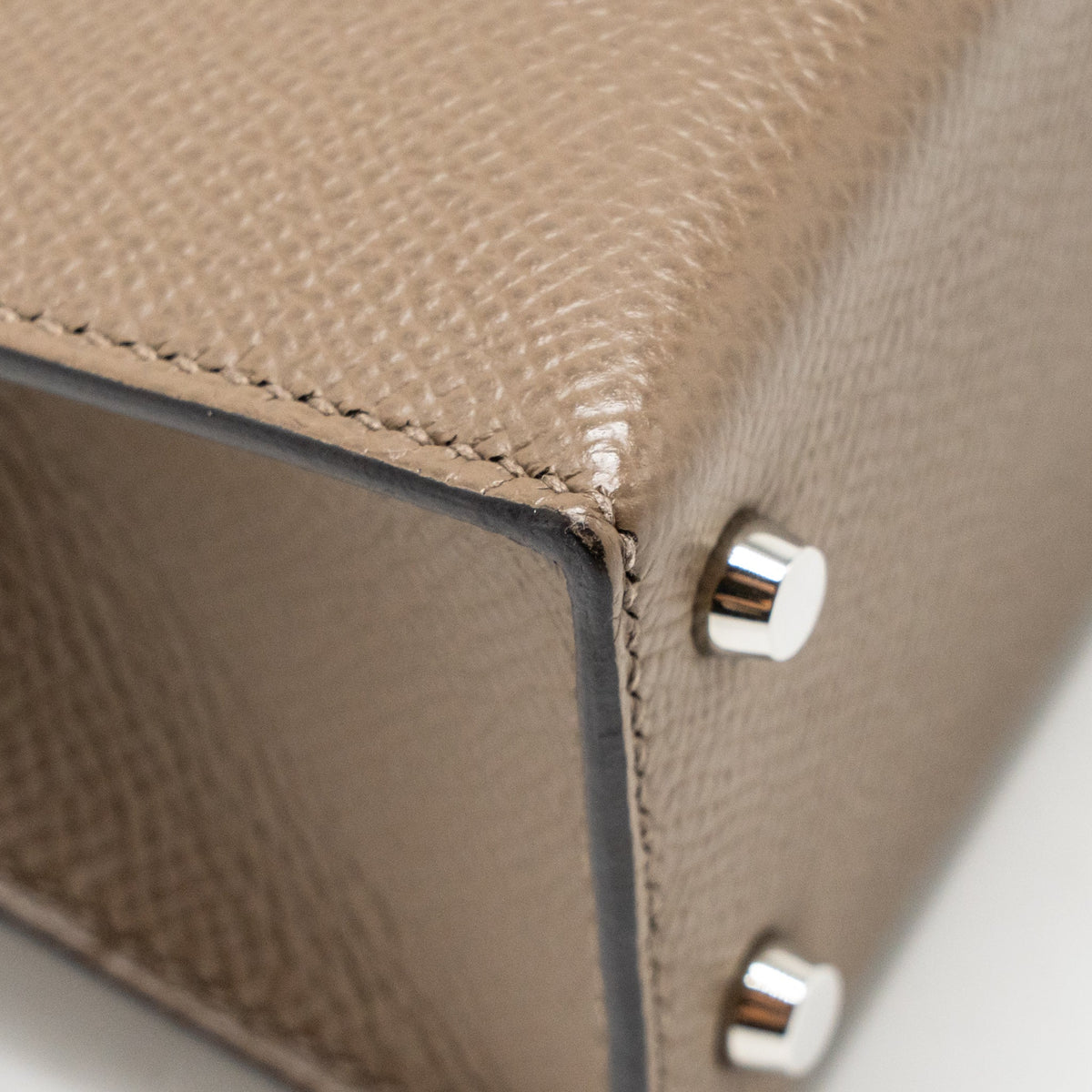 Hermes Mini Kelly II Epsom Etoupe/ Alezan/ Biscuit SHW