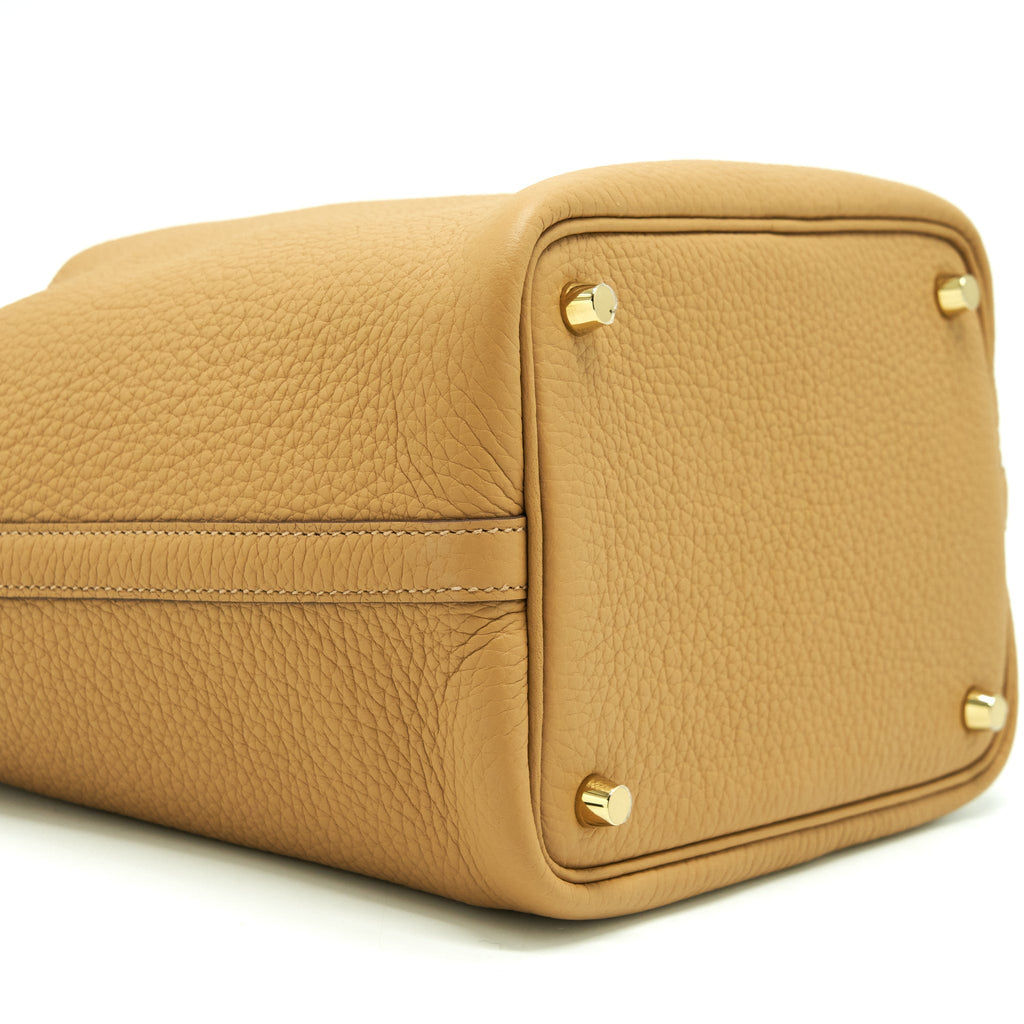 HERMES PICOTIN 18 LOCK BAG CLEMENCE BISCUIT GHW