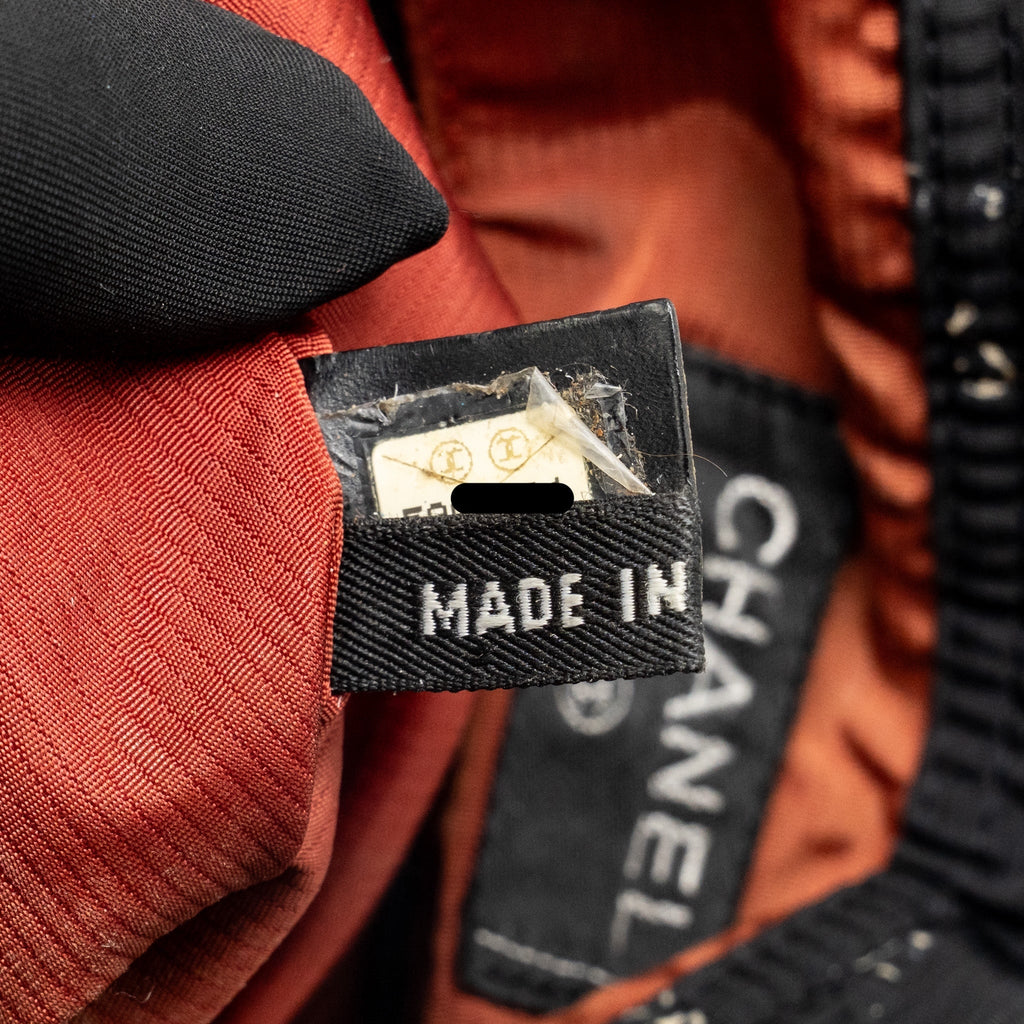 Chanel vintage old travel line backpack nylon black SHW