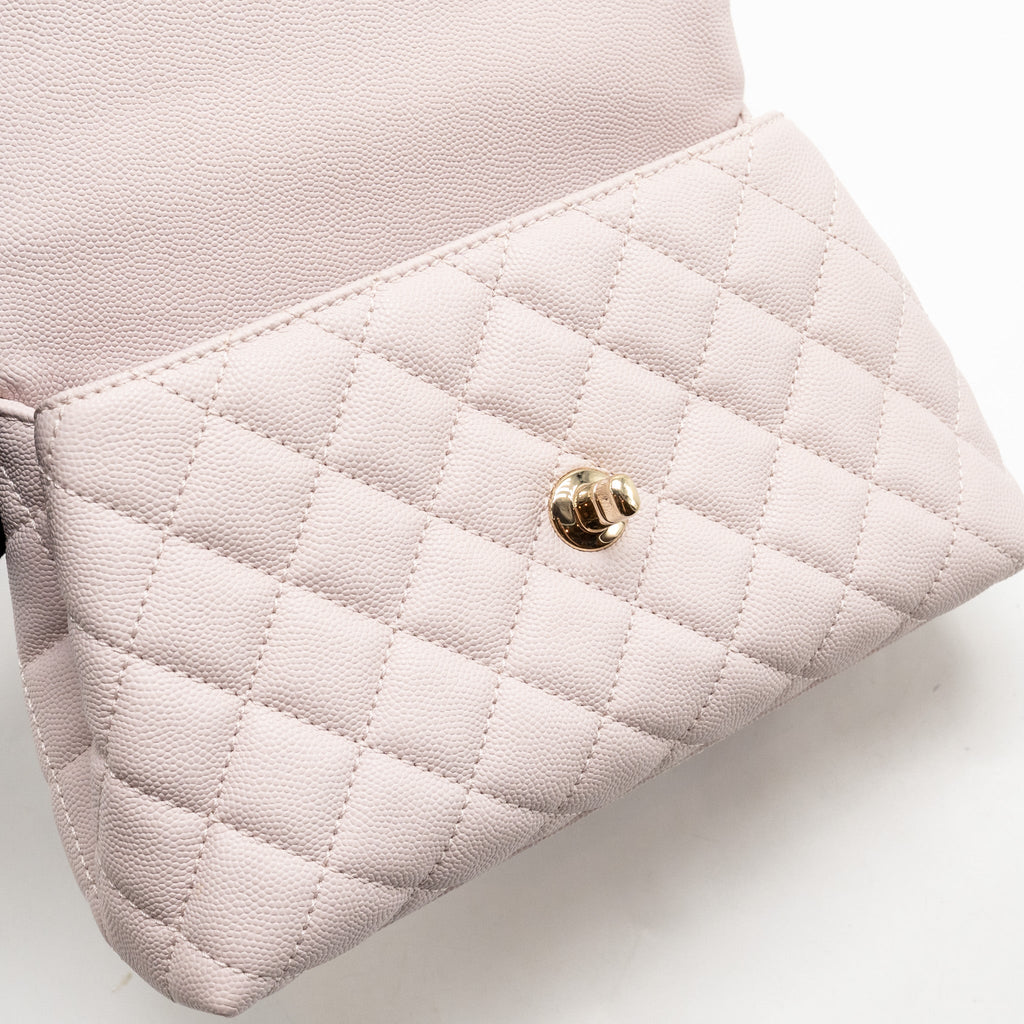 CHANEL SMALL COCO HANDLE CAVIAR LIGHT PINK LGHW