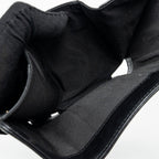 CHANEL BOY FLAP COMPACT WALLET CAVIAR BLACK RUTHENIUM HARDWARE