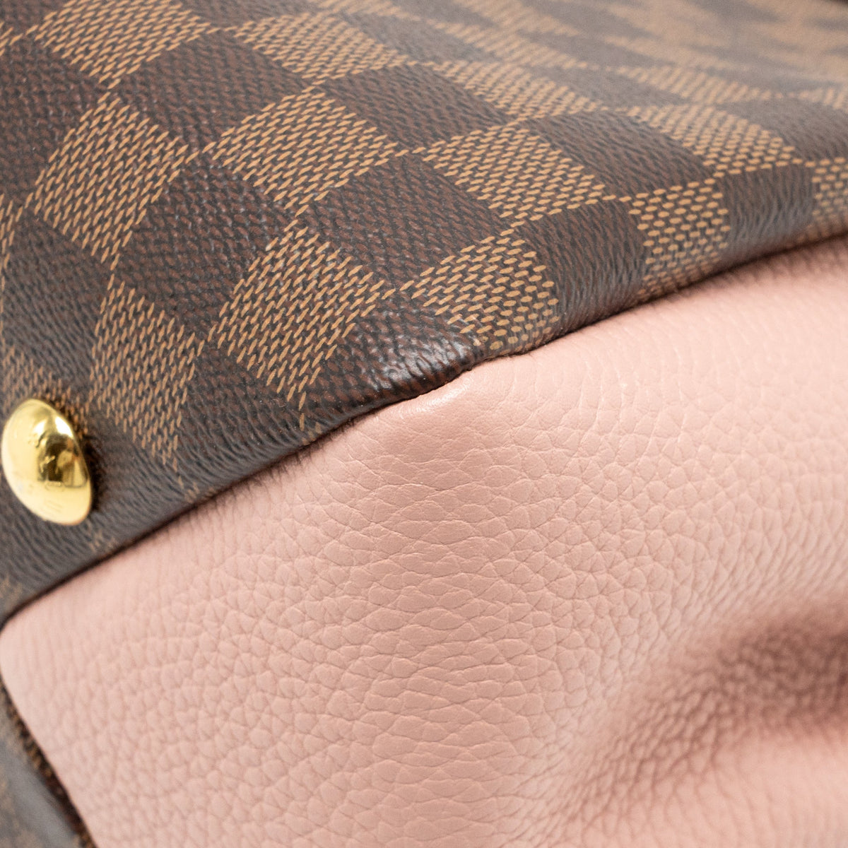LOUIS VUITTON Brittany Bag Damier Ebene Canvas / Leather Pink GHW