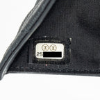 CHANEL BOY FLAP COMPACT WALLET CAVIAR BLACK RUTHENIUM HARDWARE