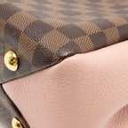 LOUIS VUITTON Brittany Bag Damier Ebene Canvas / Leather Pink GHW