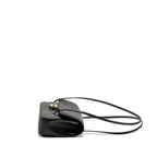 Chanel Small Preppy Coco Shoulder Flap Bag Grained Shiny Calfskin Black GHW (Microchip)