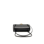 Chanel Small Preppy Coco Shoulder Flap Bag Grained Shiny Calfskin Black GHW (Microchip)