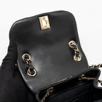 CHANEL MINI DUMA BACKPACK CALFSKIN BLACK LGHW (MICROCHIP)
