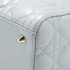 DIOR MEDIUM LADY DIOR LAMBSKIN GREY LGHW