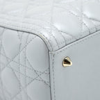 DIOR MEDIUM LADY DIOR LAMBSKIN GREY LGHW