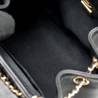 CHANEL MINI DUMA BACKPACK CALFSKIN BLACK LGHW (MICROCHIP)