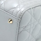 DIOR MEDIUM LADY DIOR LAMBSKIN GREY LGHW