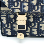 DIOR SMALL DIORCAMP BAG BLUE OBLIQUE EMBROIDERY LGHW