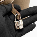 HERMES Picotin 22 Lock Bag Clemence Etoupe SHW