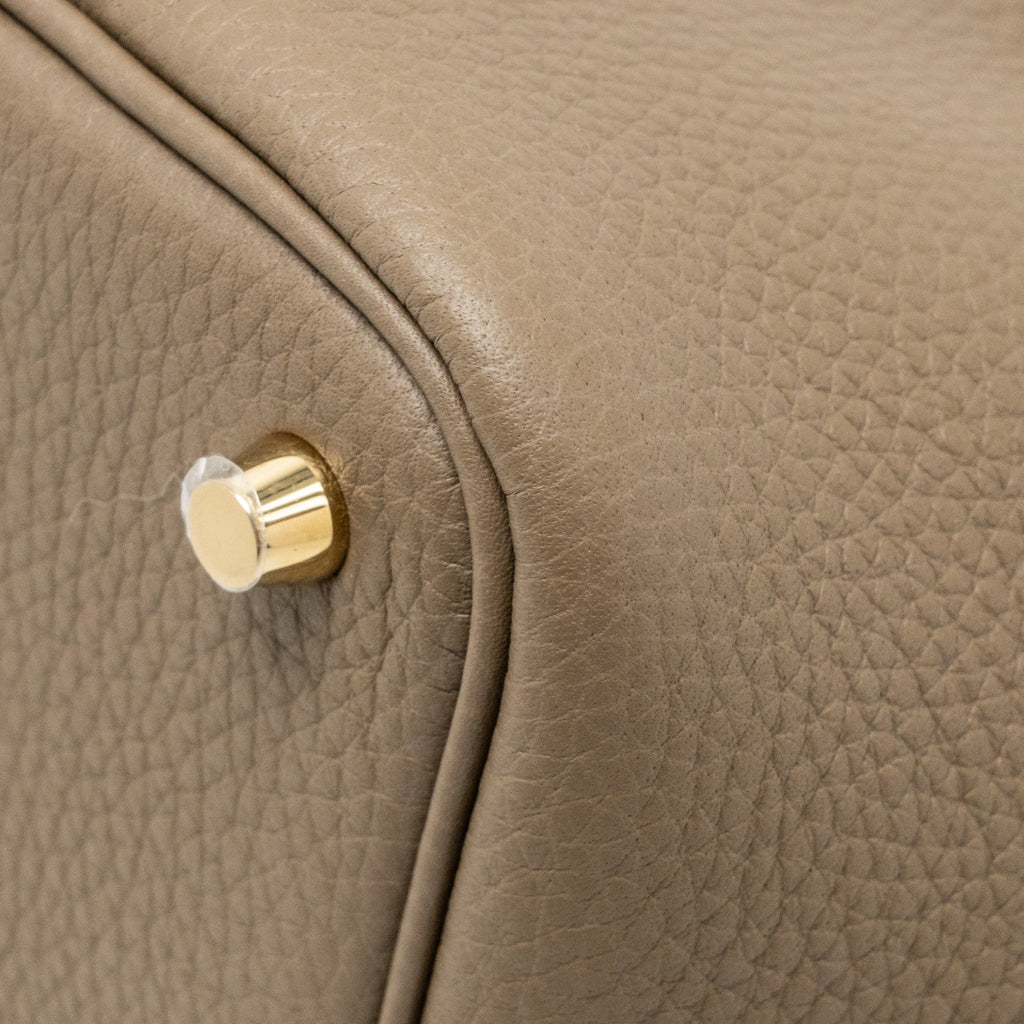 Hermes picotin 18 lock bag clemence etoupe GHW