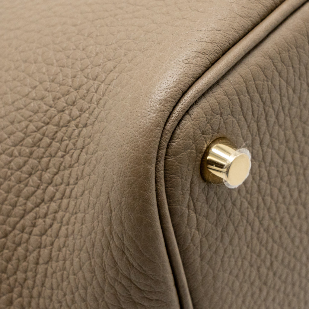 Hermes picotin 18 lock bag clemence etoupe GHW